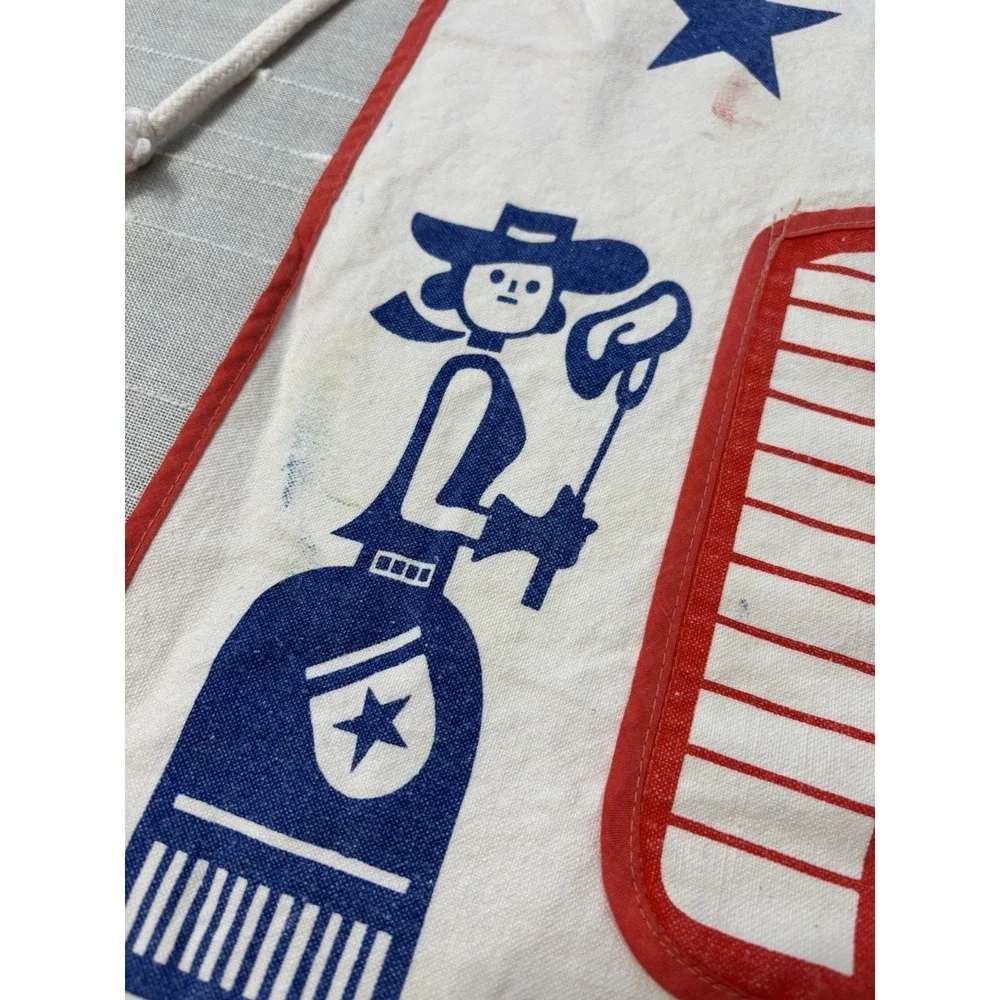 UNIQUE Vintage Kikkoman Americana Cotton Adjustable Kitchen/Grilling/Art Apron